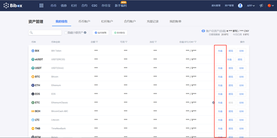 Bibox交易平台如何进行充值与提现?