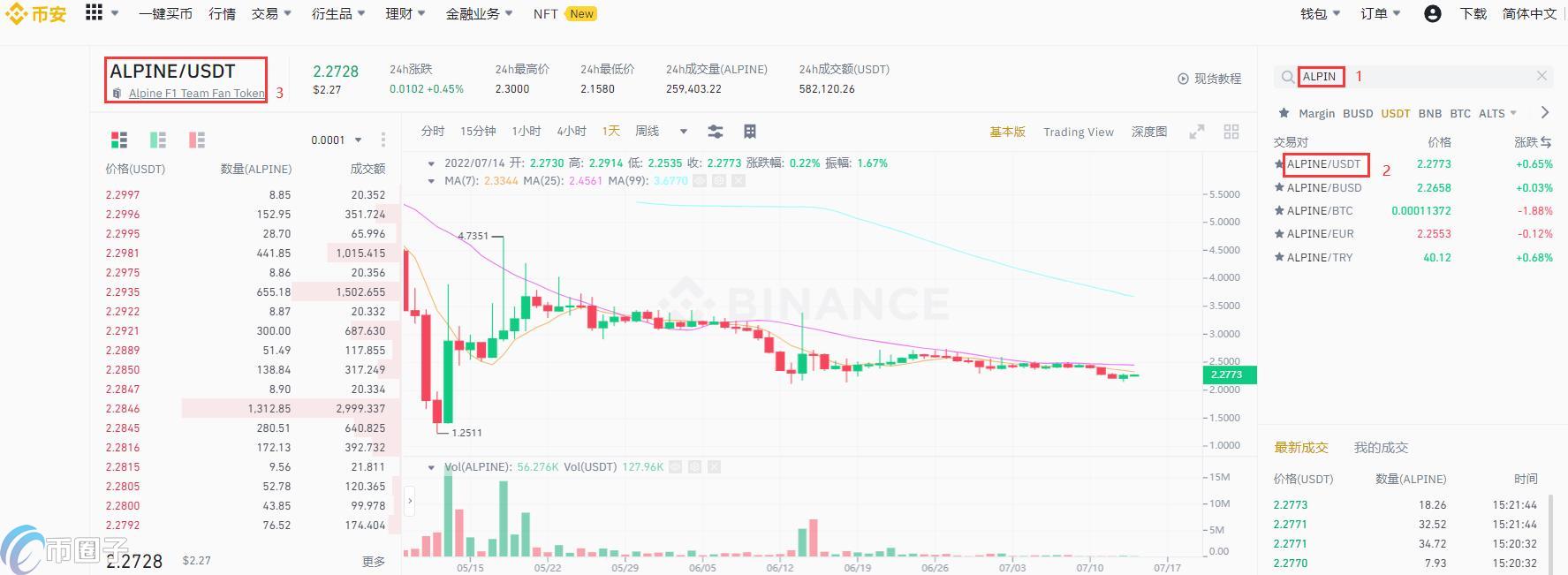 ALPINE币怎么买？ALPINE币买入交易教程图文版
